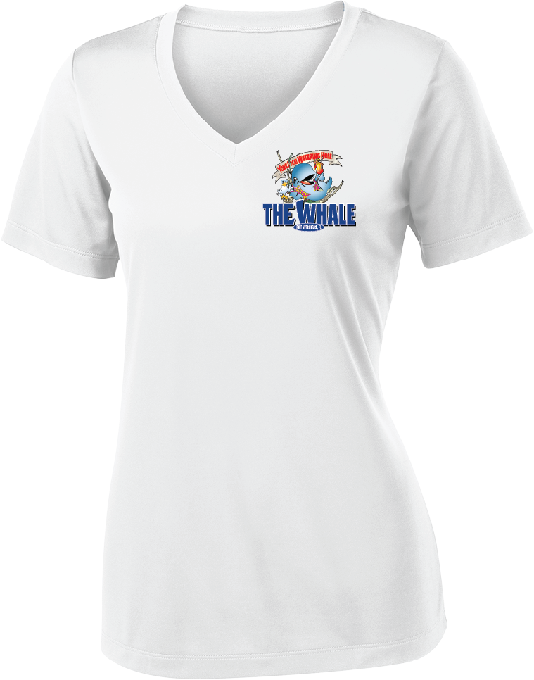 Women's White Bradley Braves Script Logo Comfort Wash V-Neck T-Shirt