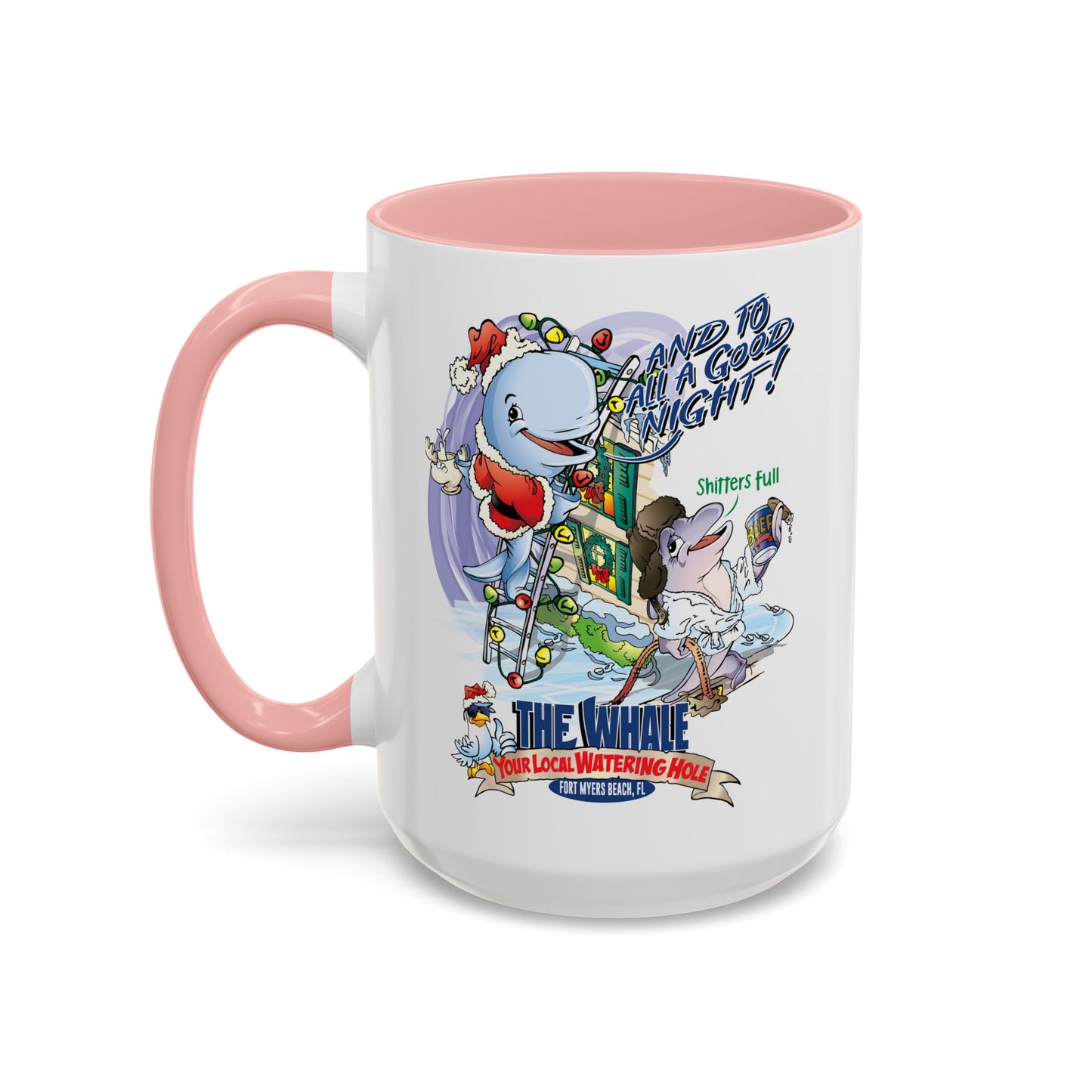 Holiday Whale Coffee Mug — "Have a Good Night!" Festive Nautical Christmas Mug (11/15oz)