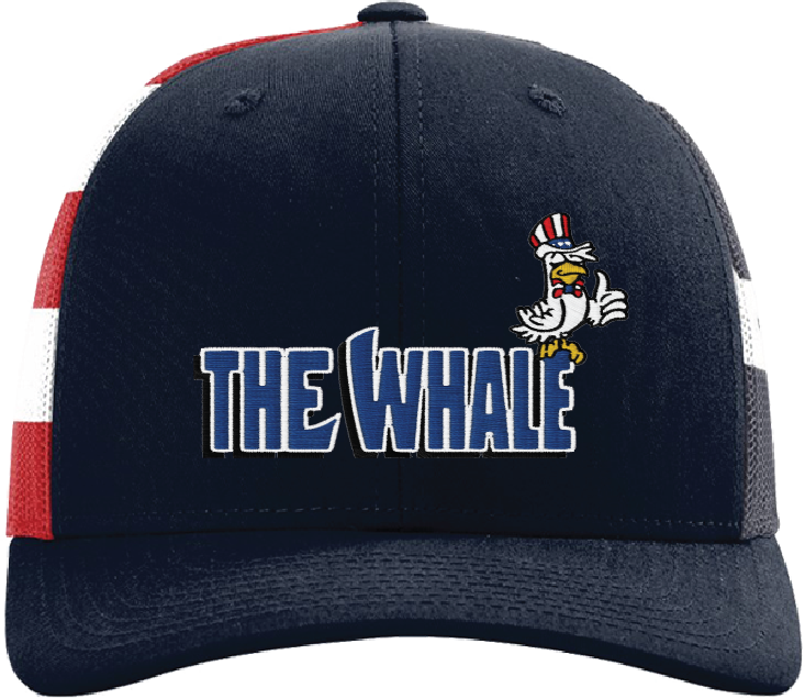 Patriotic Whale Snapback Trucker Cap