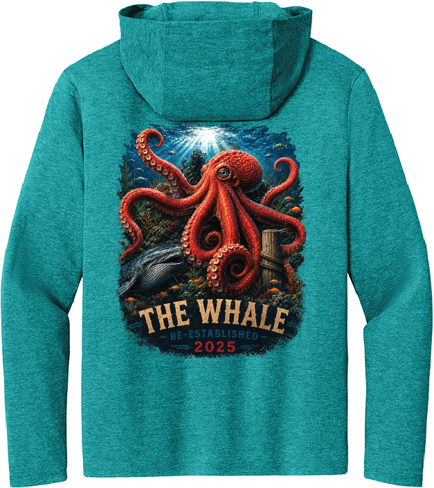 The Whale Octopus Unisex Lightweight Long-Sleeve Hoodie