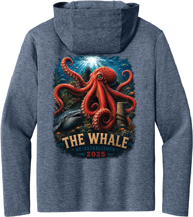 The Whale Octopus Unisex Lightweight Long-Sleeve Hoodie